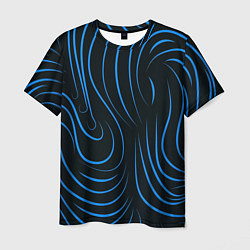 Мужская футболка Волны в стиле зебра