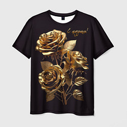 Мужская футболка Золотые розы