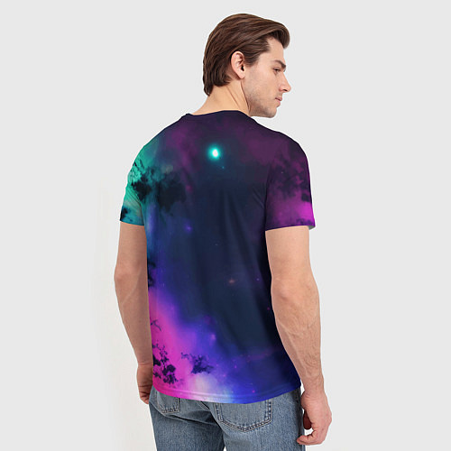 Мужская футболка Барт Симпсон в космосе - нейросеть / 3D-принт – фото 4
