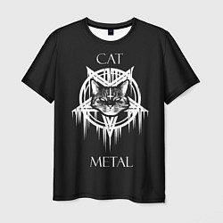 Мужская футболка Cat metal