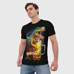 Футболка мужская Пивозавр за пятницу, цвет: 3D-принт — фото 2