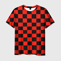 Футболка мужская Красный квадрат, цвет: 3D-принт