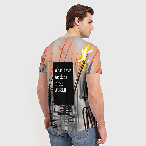 Мужская футболка Майкл Джексон - гимн Земли / 3D-принт – фото 4