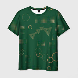 Мужская футболка Memphis Узор из треугольников кругов и точек