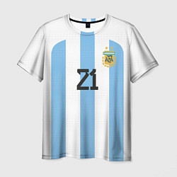 Мужская футболка Дибала форма сборной Аргентины домашняя