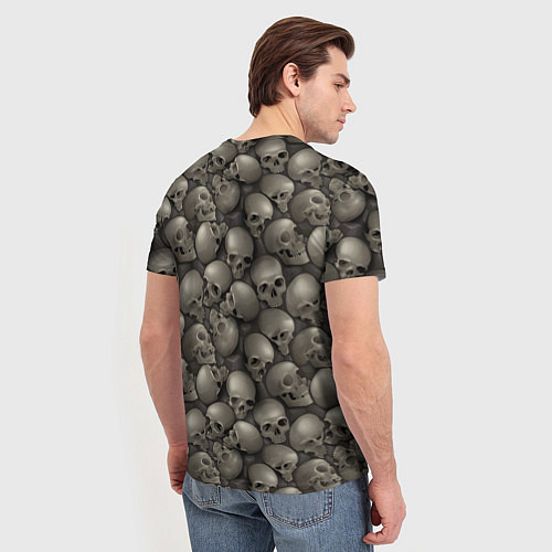 Мужская футболка Стена черепов / 3D-принт – фото 4