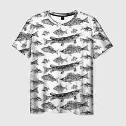 Мужская футболка Паттерн на каждый день о рыбалке