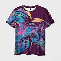 Мужская футболка Purple abstraction