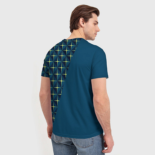 Мужская футболка Геометрические звёзды / 3D-принт – фото 4
