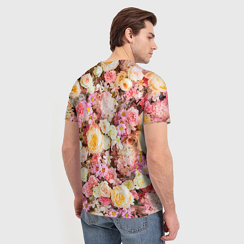 Мужская футболка Тысяча цветов / 3D-принт – фото 4