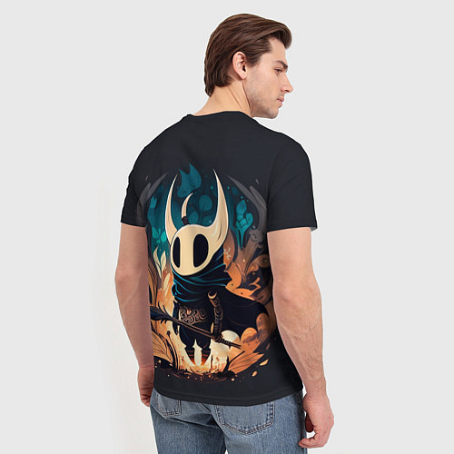 Мужская футболка Hollow Knight c посохом / 3D-принт – фото 4