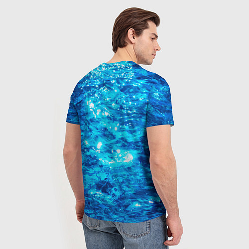 Мужская футболка Текстура воды / 3D-принт – фото 4