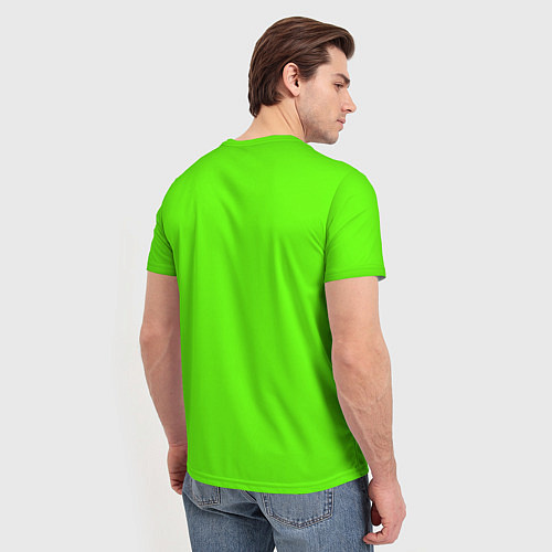 Мужская футболка Кислотный зеленый / 3D-принт – фото 4