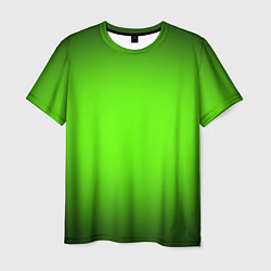 Мужская футболка Кислотный зеленый с градиентом