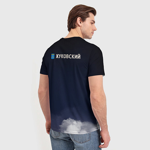 Мужская футболка Город Жуковский - наукоград / 3D-принт – фото 4