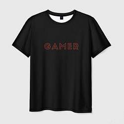 Мужская футболка Красная надпись gamer