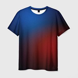 Футболка мужская Красно синий градиент, цвет: 3D-принт