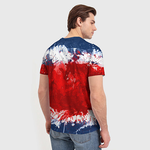 Мужская футболка Grunge strips colors / 3D-принт – фото 4