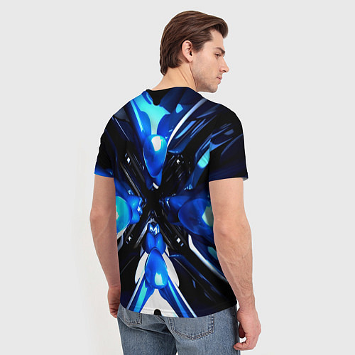 Мужская футболка Digital abstract fractal / 3D-принт – фото 4