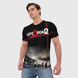 Футболка мужская Left 4 dead ночной город, цвет: 3D-принт — фото 2