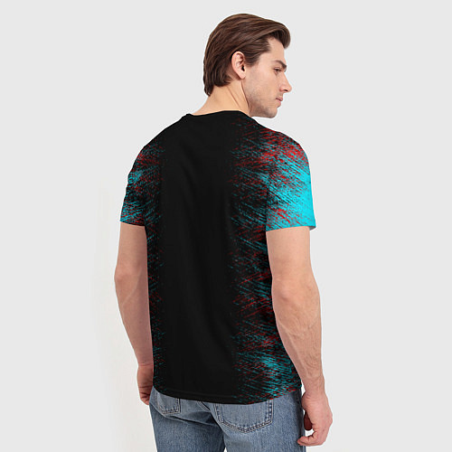 Мужская футболка Сyberpunk 2077 samurai neon / 3D-принт – фото 4