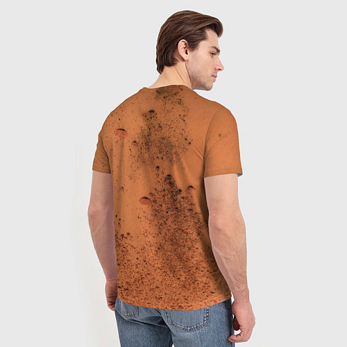 Мужская футболка Песчаные штрихи / 3D-принт – фото 4