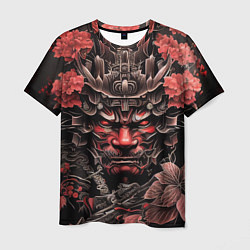 Мужская футболка Японский демон самурай