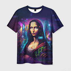 Мужская футболка Cyberpunk Mona Lisa