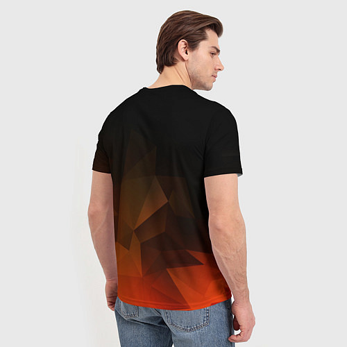 Мужская футболка Абстрактное пламя / 3D-принт – фото 4