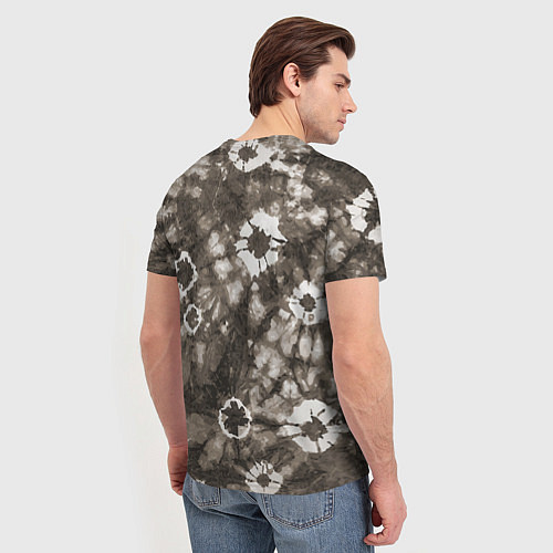 Мужская футболка Коричневый тай-дай / 3D-принт – фото 4