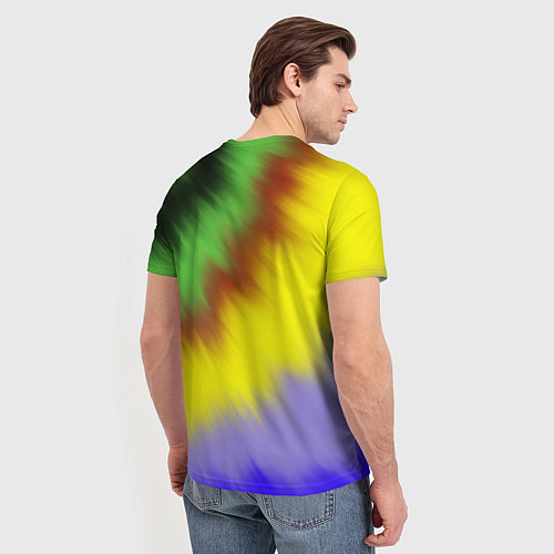 Мужская футболка Яркий Тай-Дай / 3D-принт – фото 4