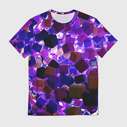 Мужская футболка Разноцветные воздушные кубики