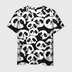 Футболка мужская Весёлые панды, цвет: 3D-принт