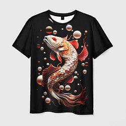 Мужская футболка Сказочная рыбка белый дракон