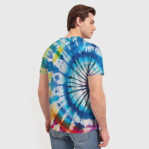 Мужская футболка Арт нейросети в стиле тай-дай / 3D-принт – фото 4