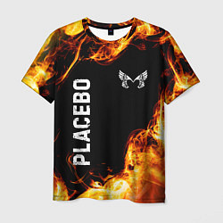 Футболка мужская Placebo и пылающий огонь, цвет: 3D-принт