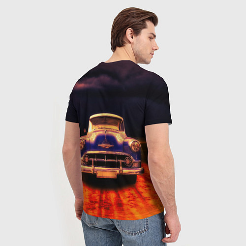 Мужская футболка Классический американский автомобиль Chevrolet 210 / 3D-принт – фото 4