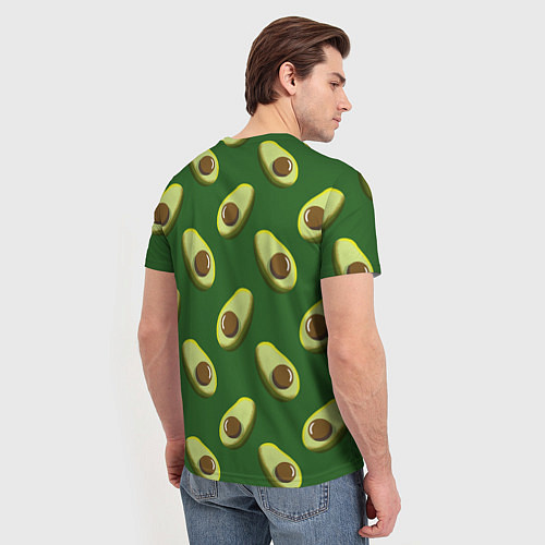 Мужская футболка Авокадо - паттерн / 3D-принт – фото 4