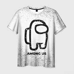 Мужская футболка Among Us с потертостями на светлом фоне