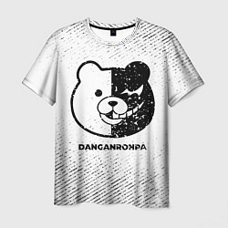Мужская футболка Danganronpa с потертостями на светлом фоне