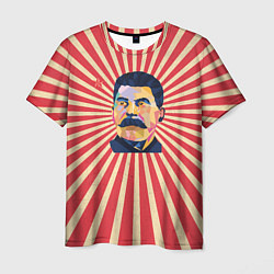 Мужская футболка Сталин полигональный