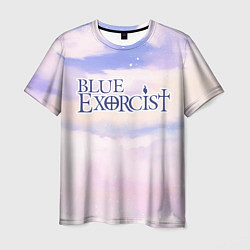 Мужская футболка Blue Exorcist sky clouds