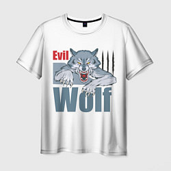 Мужская футболка Злой волк - оскал