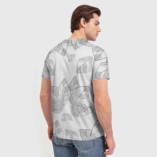 Мужская футболка Попугай на сером фоне / 3D-принт – фото 4