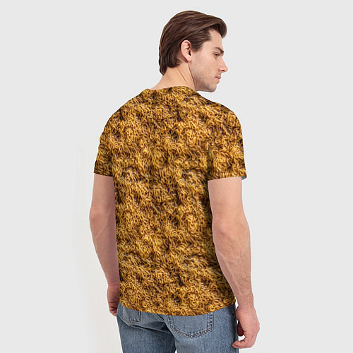 Мужская футболка Текстура из рамена / 3D-принт – фото 4