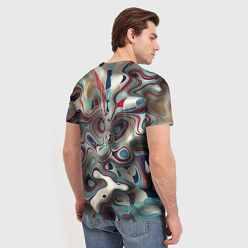 Мужская футболка Сгусток красок / 3D-принт – фото 4