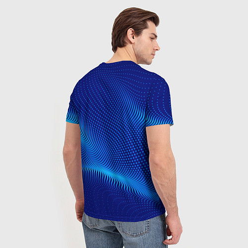 Мужская футболка Blue dots / 3D-принт – фото 4