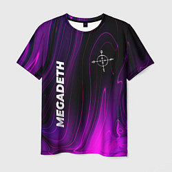 Мужская футболка Megadeth violet plasma