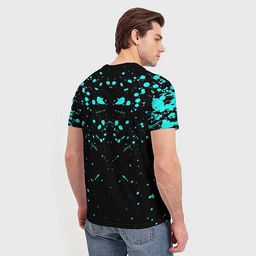 Мужская футболка Енот в стиле киберпанк / 3D-принт – фото 4