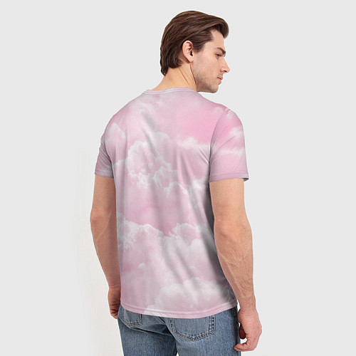 Мужская футболка Розовые облака деньги / 3D-принт – фото 4
